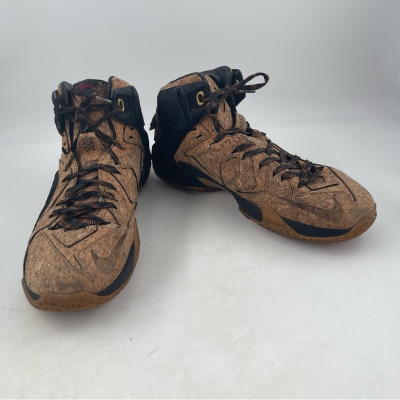 Nike LeBron 12 EXT Cork 2015 Gold Swoosh “King’s Court” Basketball Shoes-Size 10 - Picture 6 of 13